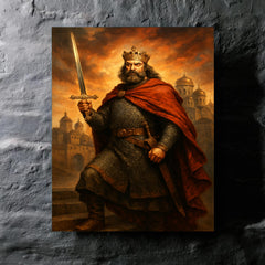 Bolesław Chrobry with the Szczerbiec at Kiev metal print mockup