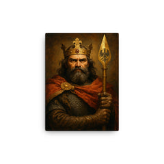 Boleslaw Chrobry with imperial spear canvas print on a plain backdrop in size 12"x16".