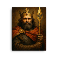 Boleslaw Chrobry with imperial spear canvas print on a plain backdrop in size 16"x20".