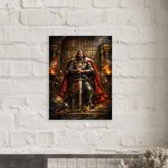 Boleslaw the Brave before Gniezno doors metal print mockup