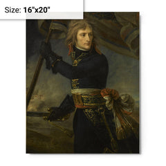 Bonaparte at the Pont d' Arcole by Antoine-Jean Gros metal print on a plain backdrop in size 16"x20".