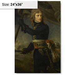 Bonaparte at the Pont d' Arcole by Antoine-Jean Gros metal print on a plain backdrop in size 24"x36".