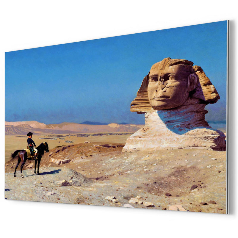 Bonaparte Before the Sphinx by Jean-Léon Gérôme metal print mockup