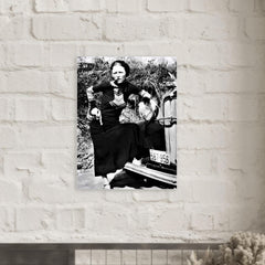 Bonnie Parker metal print mockup