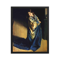 Borrowed Plumes by George Harcourt framed print on a plain backdrop in size 16"x20".