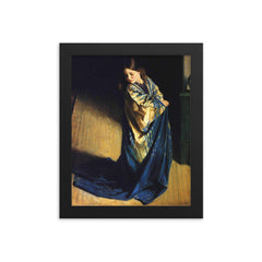 Borrowed Plumes by George Harcourt framed print on a plain backdrop in size 8"x10".