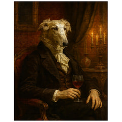 Borzoi aristocrat in decadent Russian salon jigsaw puzzle