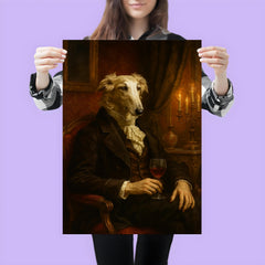 Borzoi aristocrat in decadent Russian salon poster 3