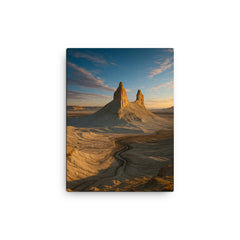 Boszhira Valley Ustyurt Plateau Kazakhstan canvas print on a plain backdrop in size 12"x16".