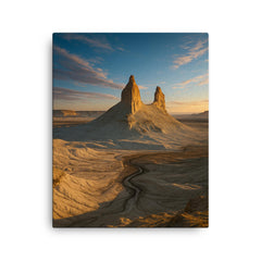 Boszhira Valley Ustyurt Plateau Kazakhstan canvas print on a plain backdrop in size 16"x20".