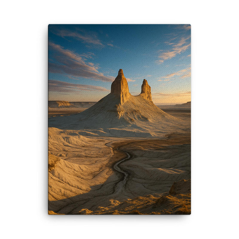 Boszhira Valley Ustyurt Plateau Kazakhstan canvas print on a plain backdrop in size 18