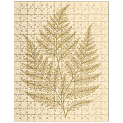 Botanical fern leaves in elegant line art jigsaw 1