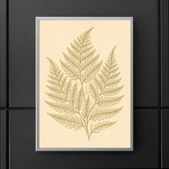 Botanical fern leaves in elegant line art poster 5