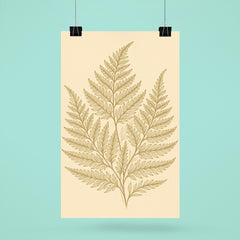 Botanical fern leaves in elegant line art poster 6