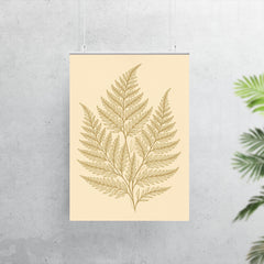 Botanical fern leaves in elegant line art poster 7