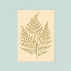Botanical fern leaves in elegant line art poster 8