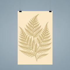 Botanical fern leaves in elegant line art poster 9