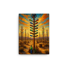 Bottle Tree Ranch California USA canvas print on a plain backdrop in size 12"x16".