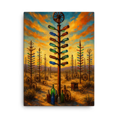 Bottle Tree Ranch California USA canvas print on a plain backdrop in size 18"x24".