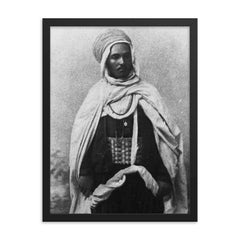 Bou Hmara framed print on a plain backdrop in size 18"x24".