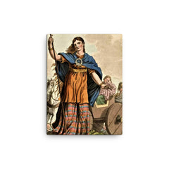 Boudica canvas print on a plain backdrop in size 12"x16".
