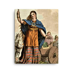 Boudica canvas print on a plain backdrop in size 16"x20".