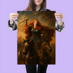 Boudica chariot rebellion portrait poster 3