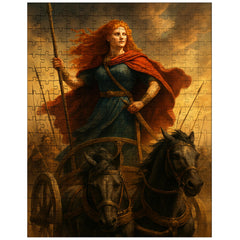 Boudica in her war chariot before battle jigsaw puzzle