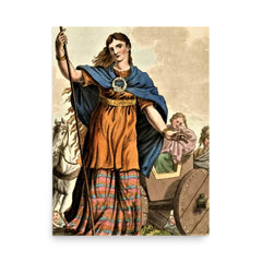 Boudica poster on a plain backdrop in size 18"x24".