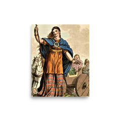 Boudica poster on a plain backdrop in size 8"x10".