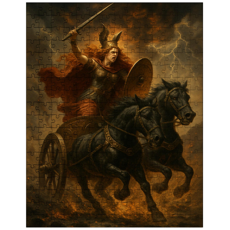 Boudica war chariot charge through ash and thunder jigsaw puzzle