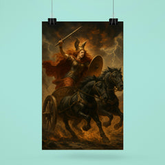 Boudica war chariot charge through ash and thunder poster 6