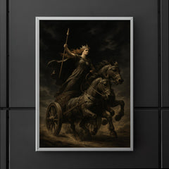 Boudica war chariot under black sky poster 5
