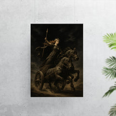 Boudica war chariot under black sky poster 7