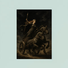 Boudica war chariot under black sky poster 8