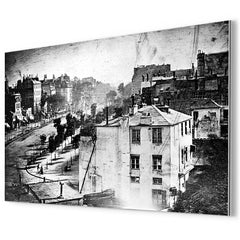 Boulevard du Temple (Daguerrotype) metal print mockup
