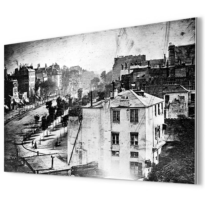Boulevard du Temple (Daguerrotype) metal print mockup