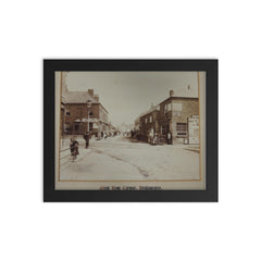 Bow Corner in Bridgwater, Somerset, UK, 1901 framed print on a plain backdrop in size 8"x10".