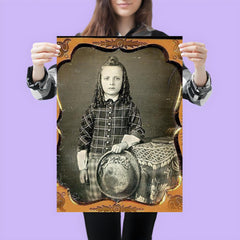 Boy with Curls and Hat, 1850s poster 3