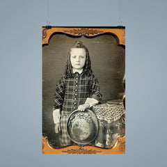 Boy with Curls and Hat, 1850s poster 9