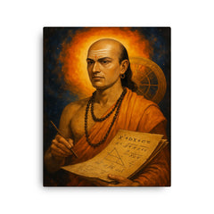 Brahmagupta canvas print on a plain backdrop in size 16"x20".