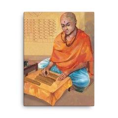 Brahmagupta canvas print on a plain backdrop in size 18"x24".