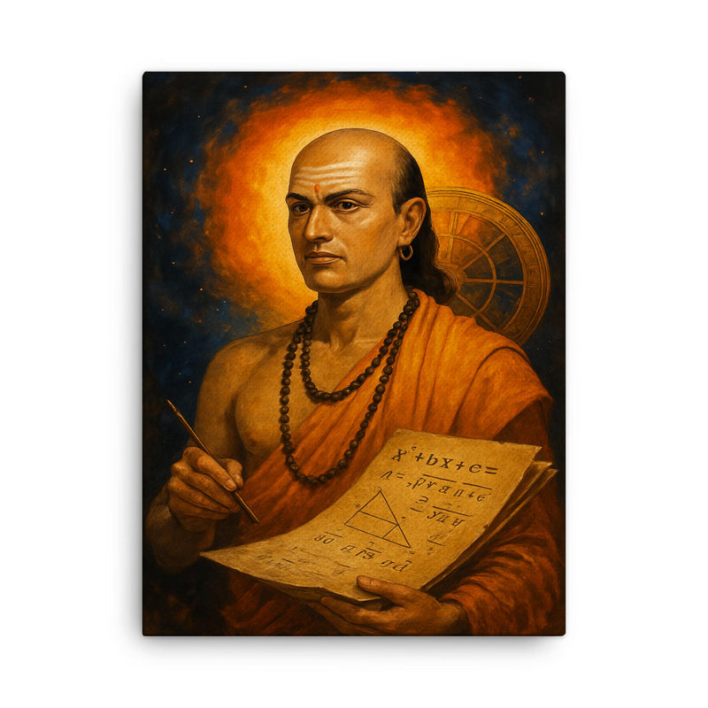 Brahmagupta canvas print on a plain backdrop in size 18
