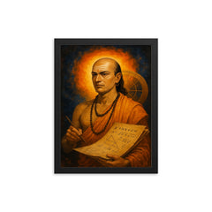 Brahmagupta framed print on a plain backdrop in size 12"x16".