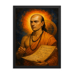 Brahmagupta framed print on a plain backdrop in size 18"x24".