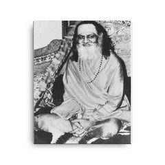 Brahmananda Saraswati canvas print on a plain backdrop in size 16"x20".