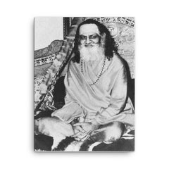 Brahmananda Saraswati canvas print on a plain backdrop in size 18"x24".