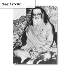 Brahmananda Saraswati metal print on a plain backdrop in size 12"x16".