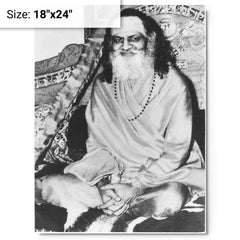 Brahmananda Saraswati metal print on a plain backdrop in size 18"x24".