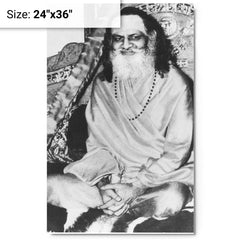 Brahmananda Saraswati metal print on a plain backdrop in size 24"x36".